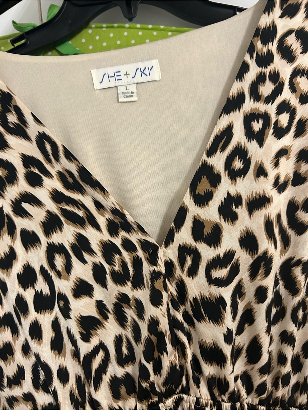 Boutique Leopard Print V-Neck Midi Dress - Picture 3 of 3